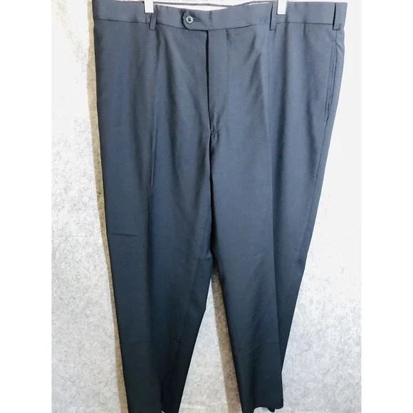 Joseph Abboud Suit 48R Blue Two Piece Pants 42 Angelico Super 100s Career USA - Picture 13 of 16